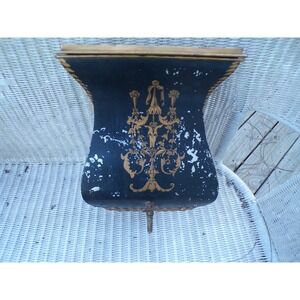 Vintage Metal Wall Mount‎ Italian Sink Water Source  Gold Accent Victorian Style